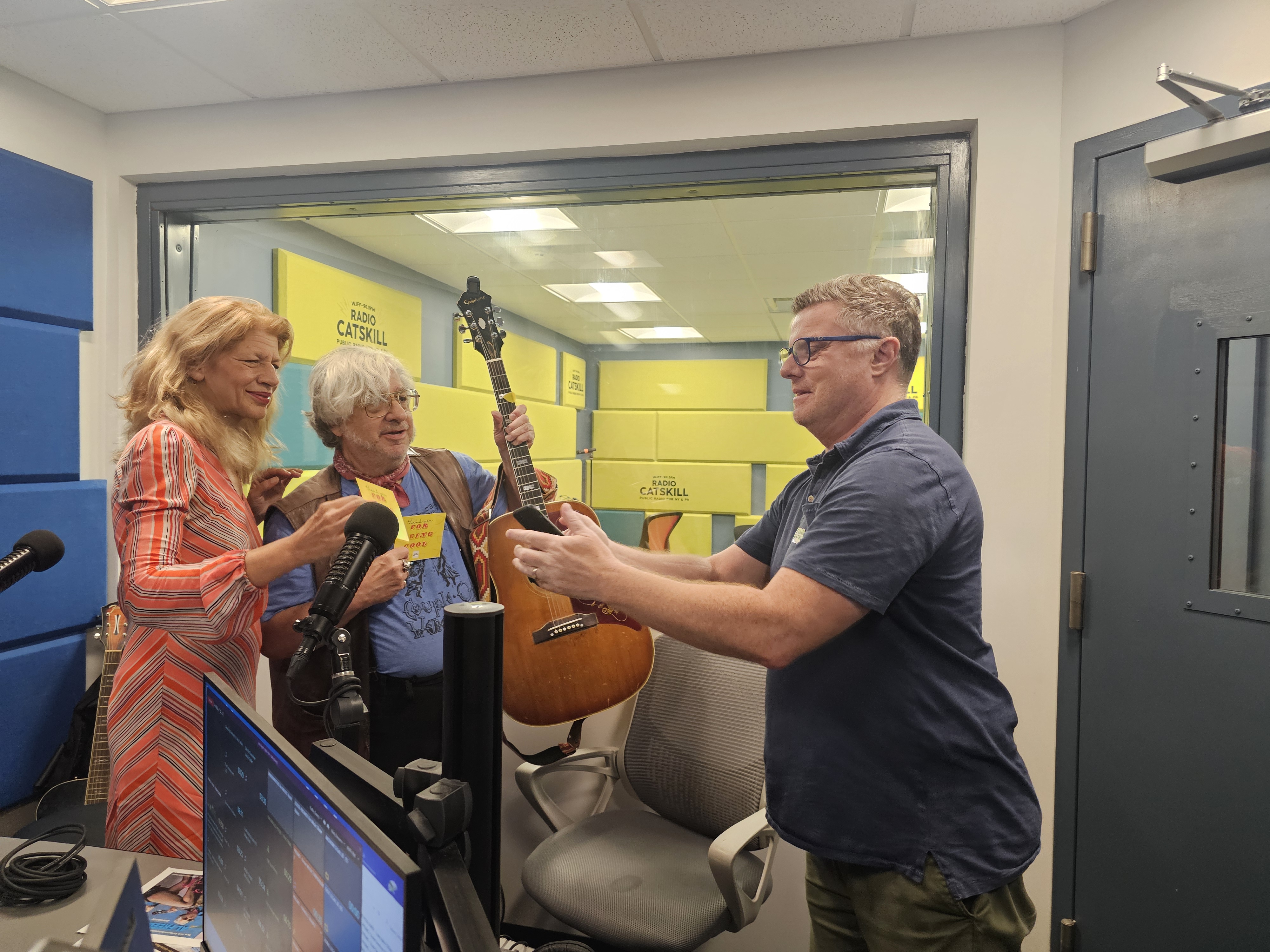 Jaimie Lilly, Alan Freedman, Tim Bruno at Radio Catskill